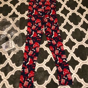 Lularoe kids l/xl Americana pit bull leggings.